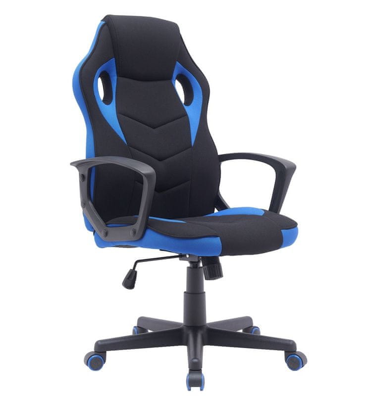 Veneti Otočná stolička EILISH - čierna / modrá